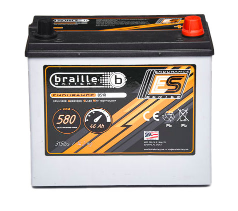 Braille B51R Endurance Advanced AGM Battery