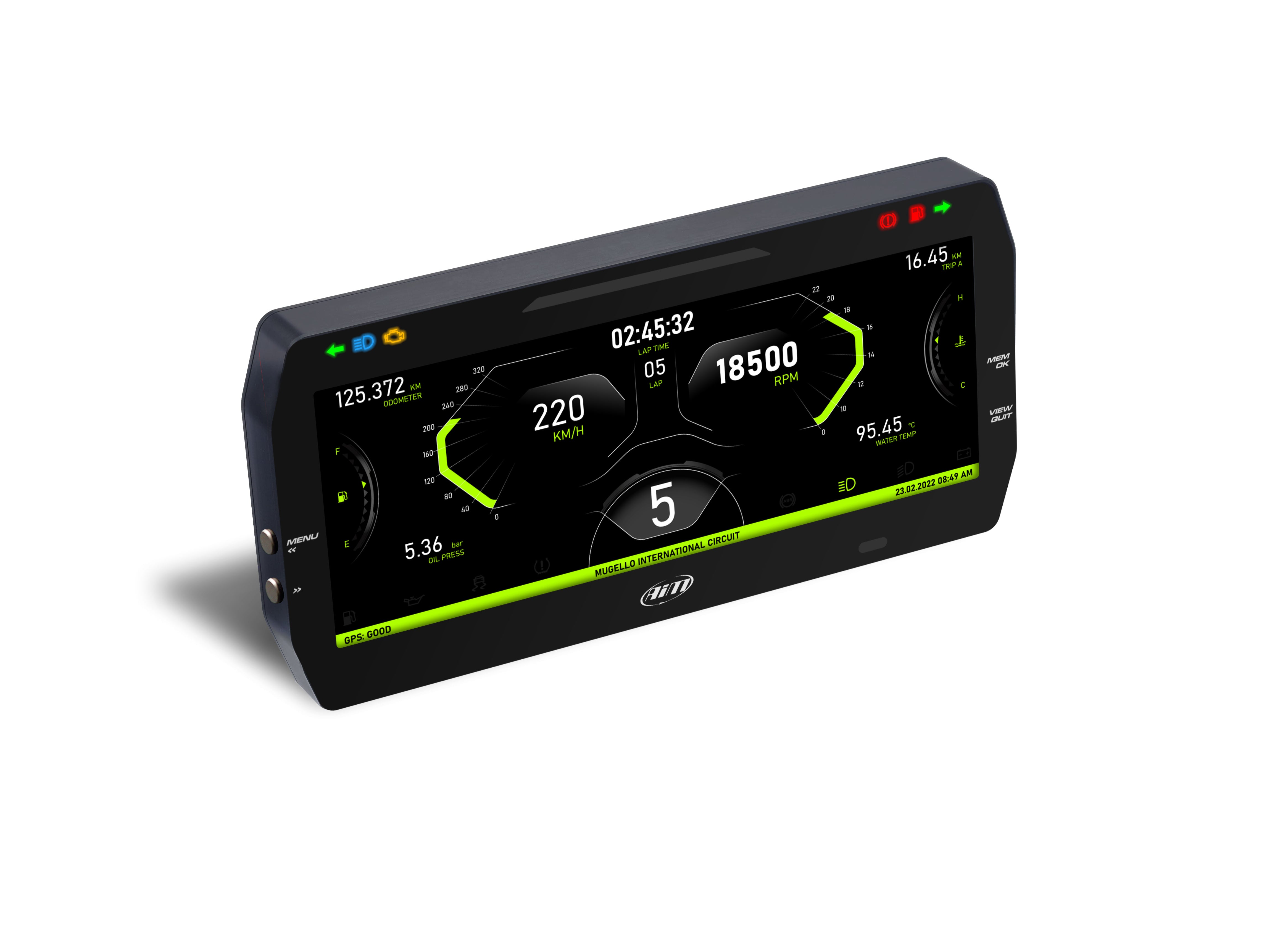 Tableau de bord Aim MXT 10