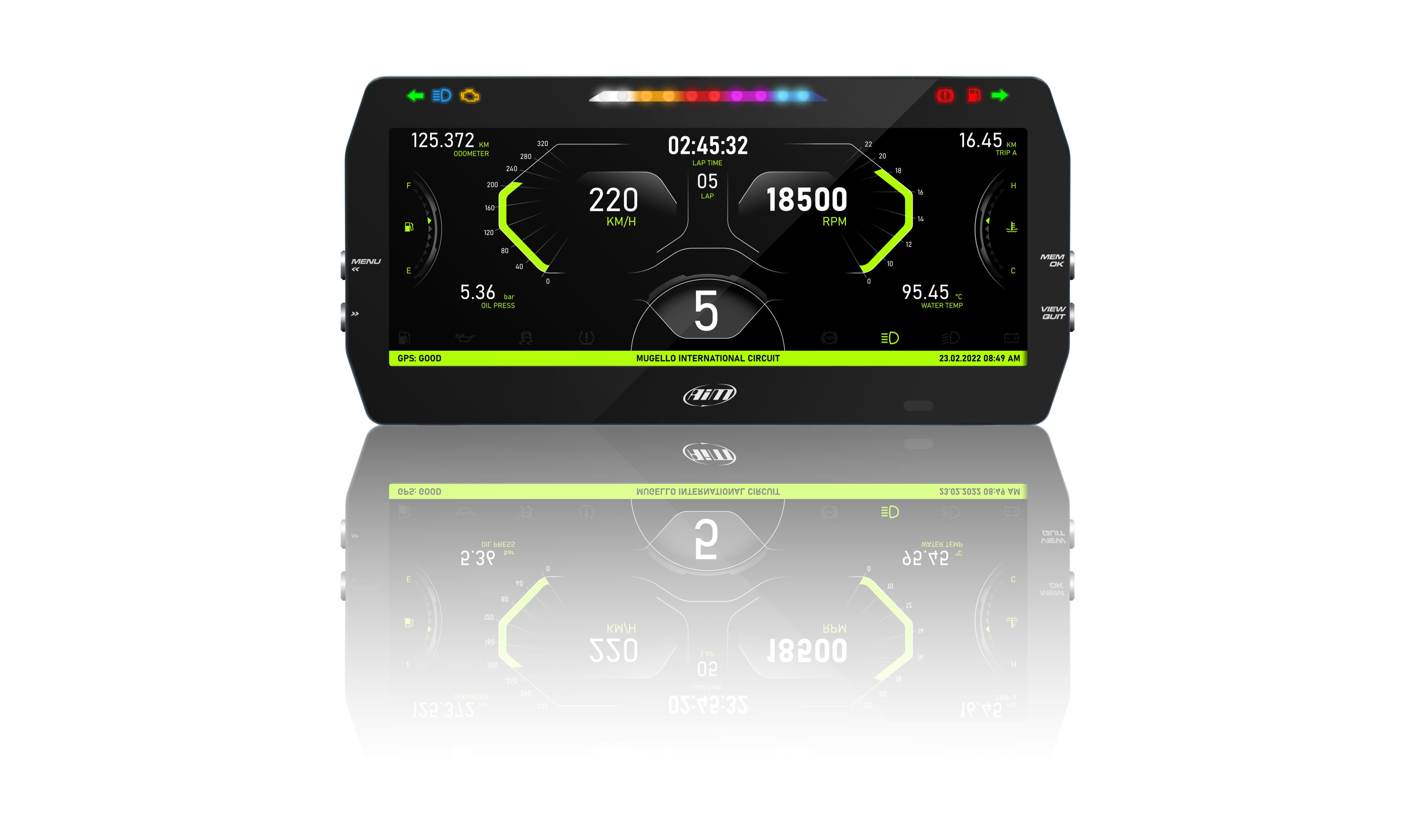 Tableau de bord Aim MXT 10