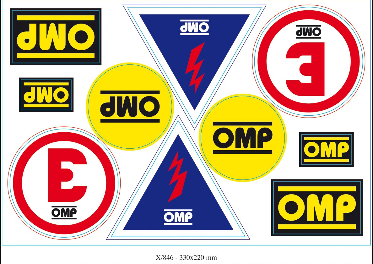 OMP Assorted Safety Decals Set